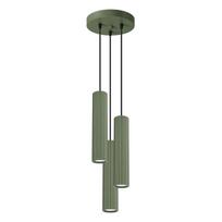 Sollux Lighting pakabinamas šviestuvas Karbon 3P, alyvuogių žalios spalvos