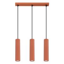 Sollux Lighting pakabinamas šviestuvas Karbon 3L, raudonos ochros spalvos