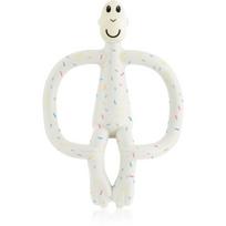Matchstick Monkey Teething Toy and Gel Applicator kramtomas žaislas su „du viename“ šepetėliu Confetti Cream 1 vnt.