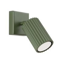 Sollux Lighting sieninis šviestuvas Karbon, alyvuogių žalios spalvos