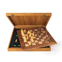 Šachmatų Rinkinys - Manopoulos Riešutmedžio 40cm Modernūs Figūrėlės 7.6cm Karalius, Brown