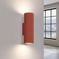 Sollux Lighting sieninis šviestuvas Karbon 20, raudonos ochros spalvos