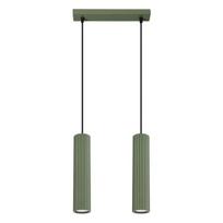 Sollux Lighting pakabinamas šviestuvas Karbon 2, alyvuogių žalios spalvos