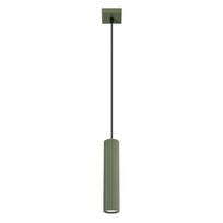 Sollux Lighting pakabinamas šviestuvas Karbon 1, alyvuogių žalios spalvos