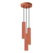 Sollux Lighting pakabinamas šviestuvas Karbon 3P, raudonos ochros spalvos