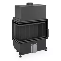 Židinio ugniakuras kampinis Romotop HL2SX23 70.44.33 dviejų dalių kairės pusės stiklu 44 cm, juoda pakura IGN