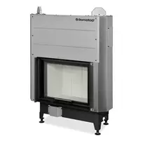 Plieninis židinio ugniakuras Romotop KV HEAT H3LE01 66.50, šviesi pakura IGN su pakeliamomis durimis