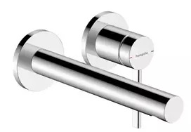 Hansgrohe Zesis S – į sieną įmontuojamas praustuvo maišytuvas, su išliejimo anga, 2 skylių montavimas, EcoSmart+, chromas 74750000