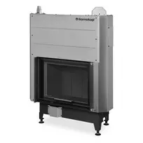 Plieninis židinio ugniakuras Romotop KV HEAT H3LE01 66.50, juoda pakura IGN su pakeliamomis durimis