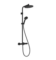 Hansgrohe Activera S – dušo rinkinys su termostatu, skersmuo 24 cm, 2 srovių tipai, EcoSmart+, matinė juoda 28083670