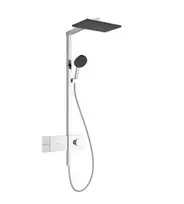 Hansgrohe Raindance Alive Q – dušo rinkinys su termostatu, 21x34 cm, 3 srovių tipai, EcoSmart, chromas 24581000