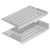 Lentyna 19" gylis 550 mm, 2U, 2 tvirtinimo taškai, balta