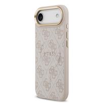 Guess PU Leather 4G Gold Frame MagSafe dėklas skirtas Apple iPhone Air rožinės spalvos