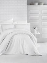 Satininės patalynės kompl. CREYA STRIPE, baltos sp., 240x220cm, 2x50x70cm, 2x70x70cm, 100% medv.