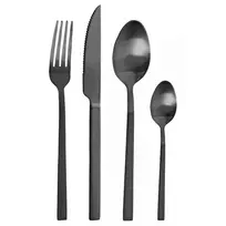 Stalo įrankių rinkinys PINTINOX DUKE BLACK, juodos sp., 24 vnt