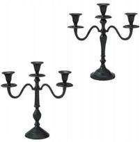 Metalinė žvakidė BLACK - 3, 2 rūšys, 30 cm