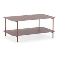 Terakotos spalvos iš metalo kavos staliukas 58x90 cm Beatrix – MOME