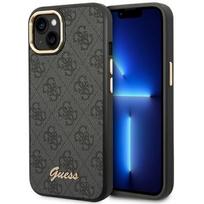 GUESS GUHCP14MHG4SHK iPhone 14 Plus / 15 Plus 6.7" black hard case with vintage gold logo