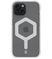 Skaidrus / baltas dėklas Apple iPhone 15 telefonui "Tactical MagForce Hexagon Cover"