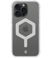 Skaidrus / baltas dėklas Apple iPhone 15 Pro Max telefonui "Tactical MagForce Hexagon Cover"