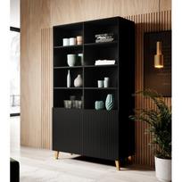 PAFOS Standing bookcase black/black
