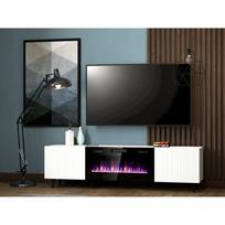 PAFOS EF TV stand 180 white/white with black legs