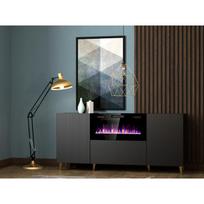 PAFOS EF TV stand 180 black/black with black legs
