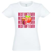 Best Gift Ever - moterų marškinėliai - balti - XXL