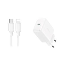 Usb-c Pd Qc 20w Tinklo įkroviklis + "iphone Lightning" Laidas 1 M - Baltas