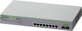 Allied Telesis ALLIED Gigabit webSmart switch 8x 10/100/1000-T PoE+ 2x SFP Ports and single fixed PSU EU Power Code | AT-GS950/10PS V2-50 | 0767035219158