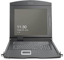 Digitus Modulare HD LCD KVM Konsole mit 19" TFT, 16-Port HDMI KVM Anschluss, Touchpad, deutsches Tastaturlayout | DS-72221-1GE | 4016032492207
