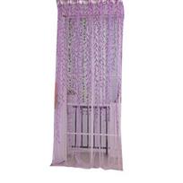 Pagrindinis medis Stiklo verpalai Gluosnio Užuolaidos Tiulis Kambario Dekoras Užuolaidos Permatomos Panel Drapes 100cm x 270cm žalia
