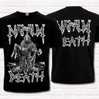 Napalm Death Marškinėliai Su pjautuvu. Grindcore, Brutalus Mirties Metalas. Metalo galvų stilius. XL gray