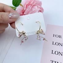 S925 Silver Antler Stud Earrings - Retro, High-End, Sweet Christmas Style for Women JH366 varis