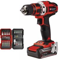 Power X-Change Akku-Bohrschrauber TE-CD 18/40 Li, 18Volt (rot/schwarz, 1x Li-Ion-Akku 2,5Ah, mit Bit-Set 34-teilig)