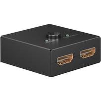 Manuelle HDMI-Umschaltbox 2 auf 1 (4K @ 30Hz), HDMI Switch (schwarz)