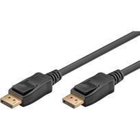 Essential Kabel DisplayPort Stecker > DisplayPort Stecker, 8K / 120Hz (schwarz, 1 Meter, 40Gbit/s, DisplayPort 2.0 / 2.1)