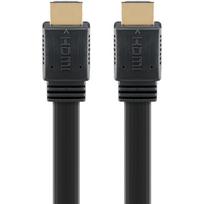 High Speed HDMI 2.1 Flachkabel mit Ethernet 8K / 60 Hz (schwarz, 3 Meter, 48Gbit/s)