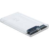 DeLOCK 2,5 External Enclosure SATA HDD > USB3.0 - Speichergehäuse - 2.5 (6,4 cm) - SATA 6Gb/s - 6Gbit/s - USB 3,1 (Gen 2) - durchsichtig (42617)