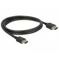 DeLOCK - Ultra High Speed HDMI-Kabel - HDMI (M) bis HDMI (M) - 1,0m - Dreifachisolierung - Schwarz - Dolby DTS-HD Master Audio-Unterstützung, Dolby TrueHD-Unterstützung, unterstützt 21:9 Kinoformat, unterstützt 8K UHD (7680 x 4320) (85293)