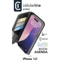 Cellularline Book Agenda 2 Case für - Apple iPhone 16E - Black (BOOKAG2IPHSE4K)