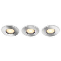 Philips Hue White Amb. Adore  Einbausp rund silber 3x350lm DS