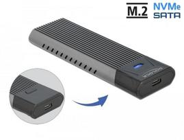 Delock išorinis USB Type-C™ Combo korpusas, skirtas M.2 NVMe PCIe arba SATA SSD – be įrankių