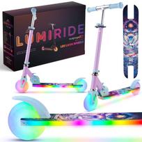Sulankstomas dviračių paspirtukas vaikams, reguliuojamas, Lumiride LED 7 spalvos, 20 programų, Unicorn, Sun Baby