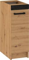 Virtuvės apatinė spintelė Meblocross Rodos ROD-01 S30, ruda/juoda