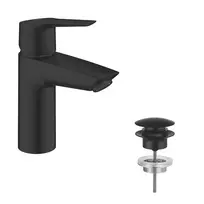 Grohe QuickFix Start – praustuvo maišytuvas su „Push-Open“ išleidimo komplektu, juodas matinis 235502432