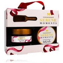 The Indulgent Bathing Co. Serene Moments rinkinys kūnui (135g. kūno šveitiklis +105g. vonios druska) - 1 vnt.