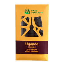 Šokolado plytelė Biržų Šokoladas Rūšinis tamsusis 70% šokoladas UGANDA, 75 g