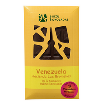 Šokolado plytelė Biržų Šokoladas Rūšinis tamsusis 70% šokoladas VENEZUELA, 75 g