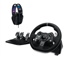 Žaidimų vairas LOGITECH G920 (Xbox/PC) + ausinės G335